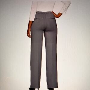 H by Halston Regular Ponte Knit Wide Leg Pants Sz 12 Gray